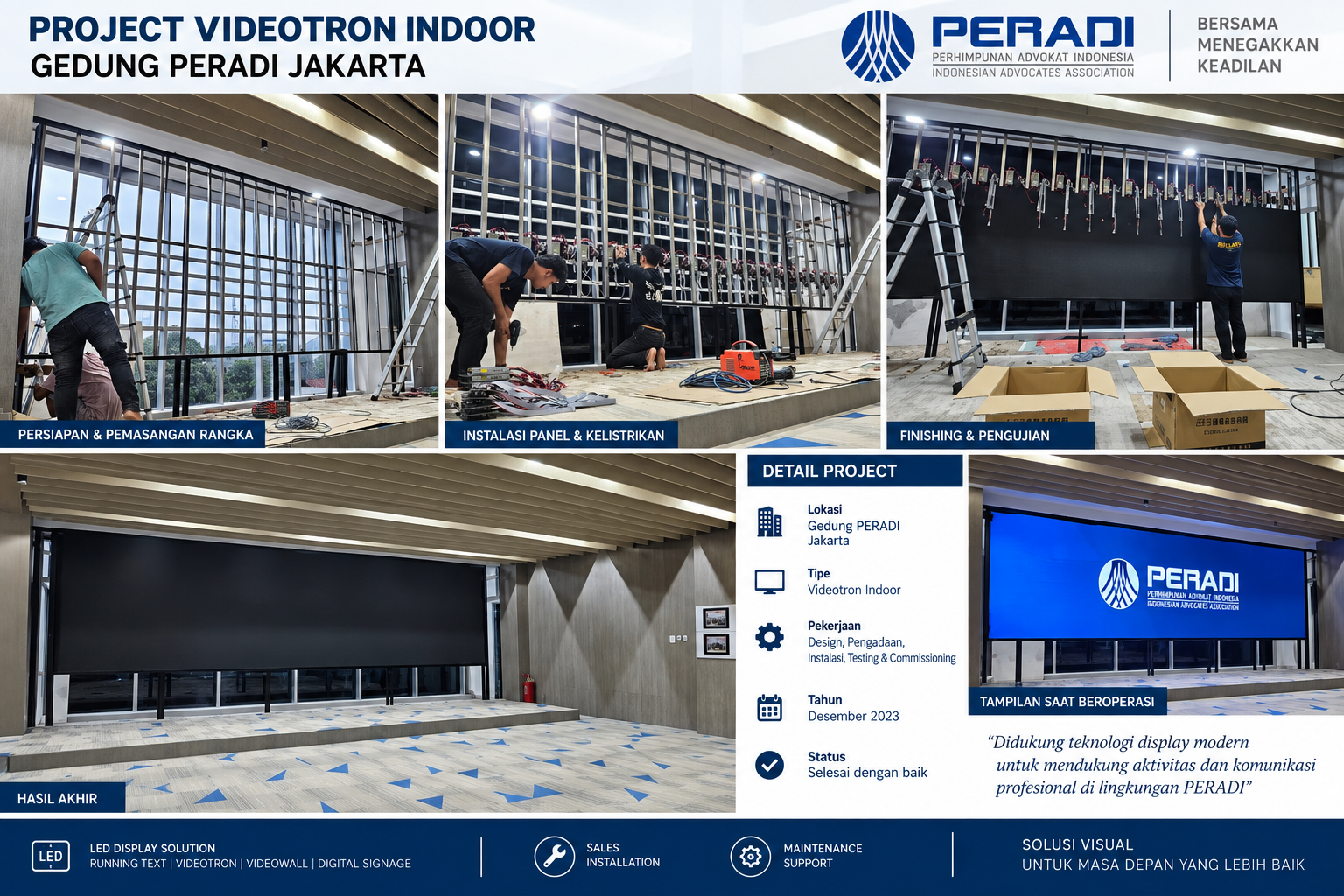 Videotron Indoor P2.5 – Gedung PERADI Jakarta