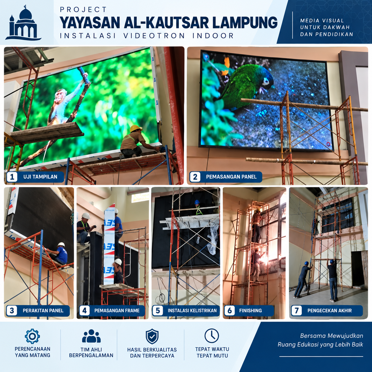 Videotron P4 Indoor 3×4 Meter – 2 Set Yayasan Al Kautsar Lampung